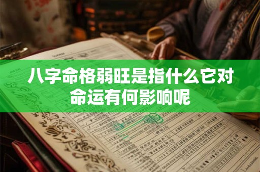 八字命格弱旺是指什么它对命运有何影响呢