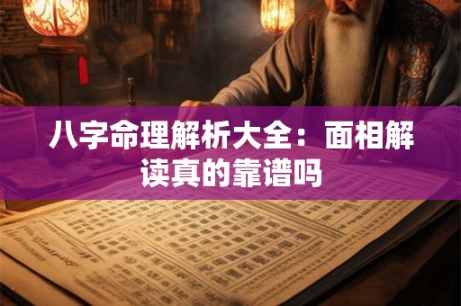 八字命理解析大全：面相解读真的靠谱吗