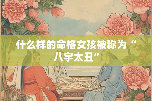 什么样的命格女孩被称为“八字太丑”