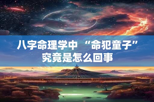 八字命理学中 “命犯童子”究竟是怎么回事