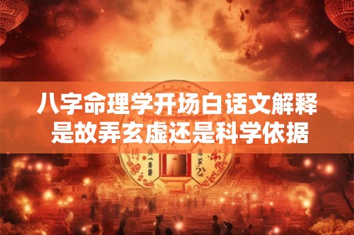 八字命理学开场白话文解释 是故弄玄虚还是科学依据