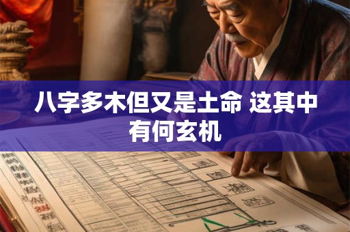 八字多木但又是土命 这其中有何玄机