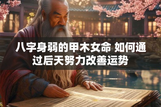 八字身弱的甲木女命 如何通过后天努力改善运势