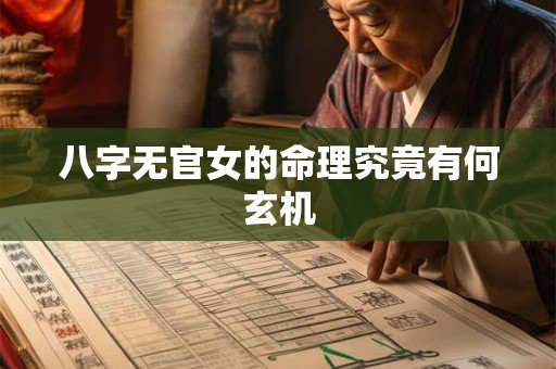 八字无官女的命理究竟有何玄机