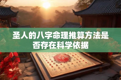 圣人的八字命理推算方法是否存在科学依据
