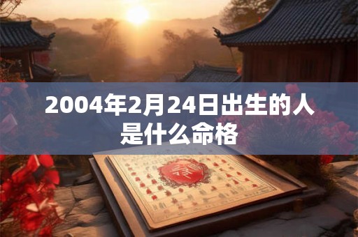 2004年2月24日出生的人是什么命格