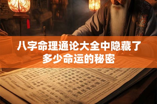 八字命理通论大全中隐藏了多少命运的秘密