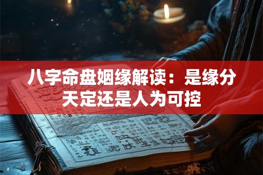 八字命盘姻缘解读:是缘分天定还是人为可控 八字命盘姻缘解读:是缘分天定还是人为可控