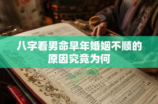 八字看男命早年婚姻不顺的原因究竟为何 八字看男命早年婚姻不顺的原因究竟为何