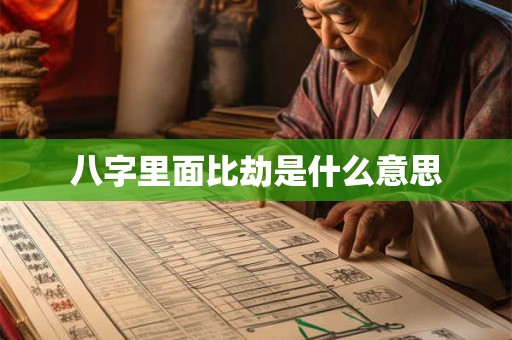 八字里面比劫是什么意思