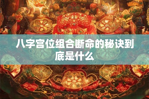 八字宫位组合断命的秘诀到底是什么