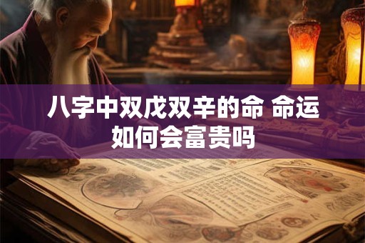 八字中双戊双辛的命 命运如何会富贵吗