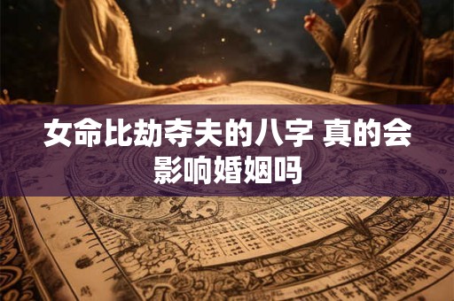 女命比劫夺夫的八字 真的会影响婚姻吗