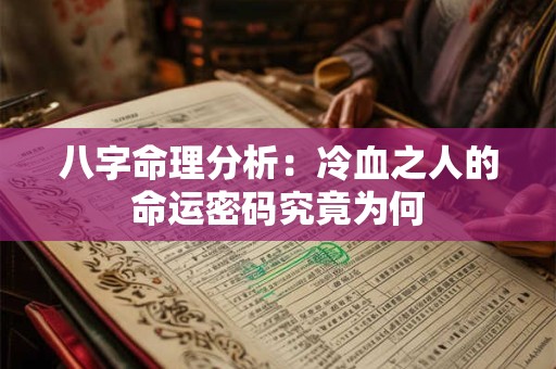 八字命理分析：冷血之人的命运密码究竟为何