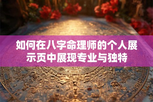 如何在八字命理师的个人展示页中展现专业与独特