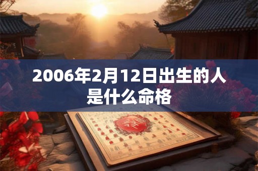 2006年2月12日出生的人是什么命格