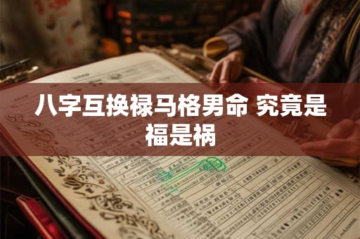 八字互换禄马格男命 究竟是福是祸