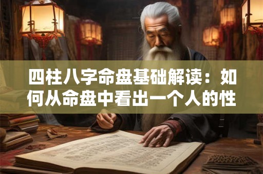 四柱八字命盘基础解读：如何从命盘中看出一个人的性格和命运