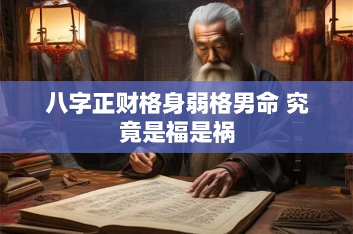 八字正财格身弱格男命 究竟是福是祸
