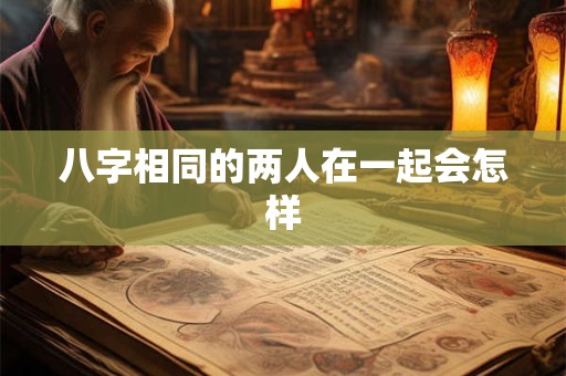 八字相同的两人在一起会怎样
