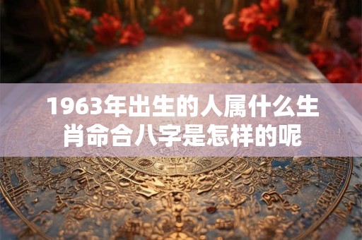 1963年出生的人属什么生肖命合八字是怎样的呢