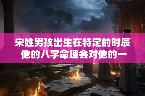 宋姓男孩出生在特定的时辰 他的八字命理会对他的一生产生怎样的影响呢