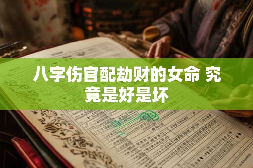 八字伤官配劫财的女命 究竟是好是坏
