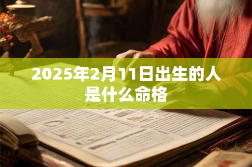 2025年2月11日出生的人是什么命格