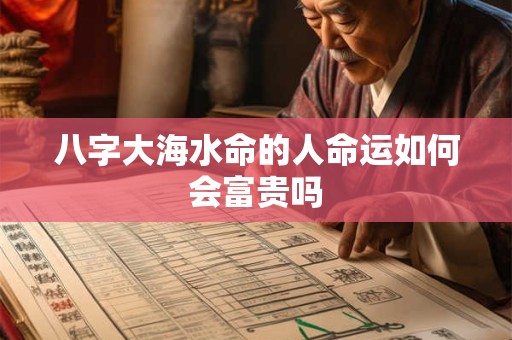 八字大海水命的人命运如何会富贵吗