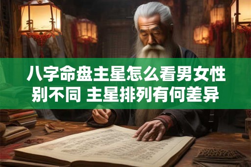 八字命盘主星怎么看男女性别不同 主星排列有何差异