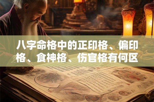 八字命格中的正印格、偏印格、食神格、伤官格有何区别和联系