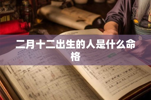 二月十二出生的人是什么命格