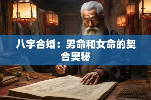 八字合婚：男命和女命的契合奥秘