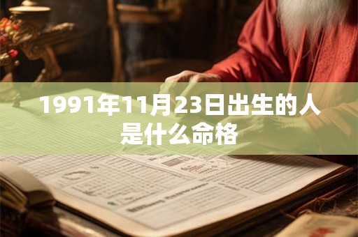 1991年11月23日出生的人是什么命格