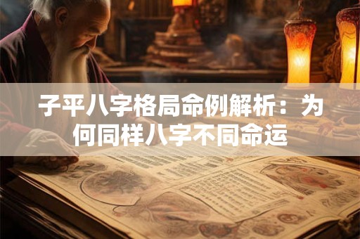 子平八字格局命例解析：为何同样八字不同命运
