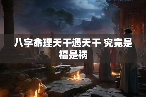 八字命理天干遇天干 究竟是福是祸