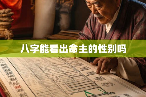 八字能看出命主的性别吗