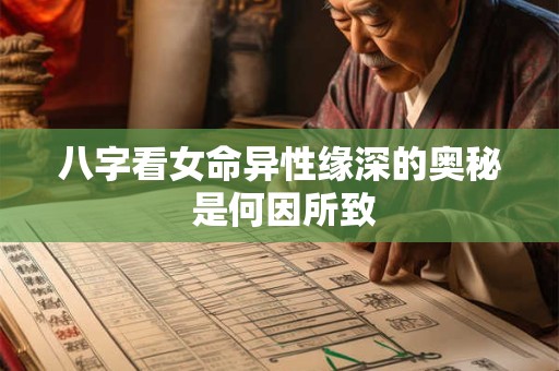 八字看女命异性缘深的奥秘 是何因所致