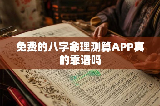 免费的八字命理测算APP真的靠谱吗
