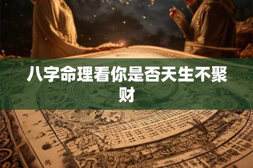 八字命理看你是否天生不聚财