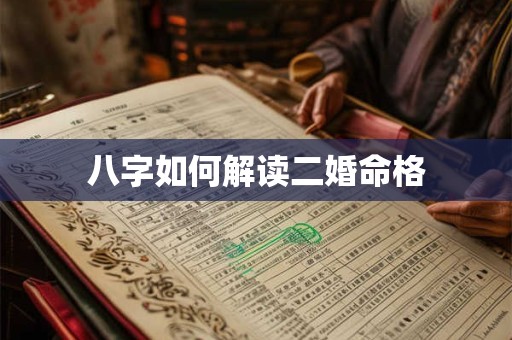 八字如何解读二婚命格