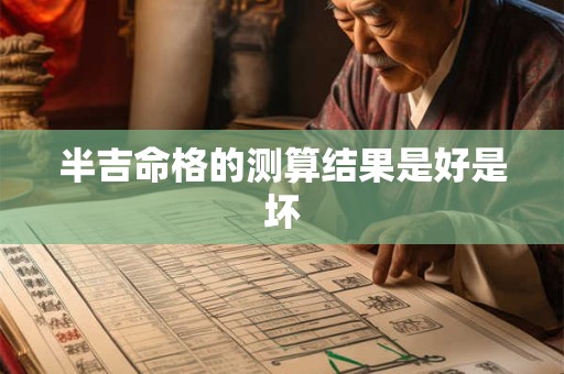 半吉命格的测算结果是好是坏