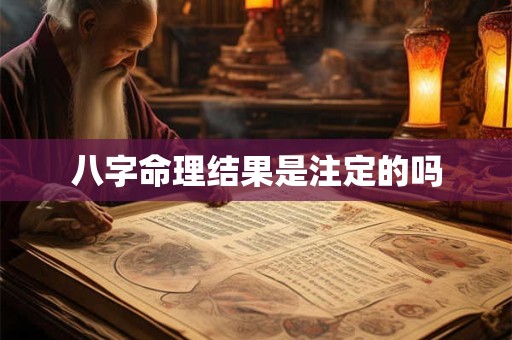 八字命理结果是注定的吗
