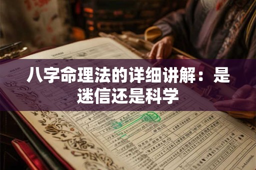 八字命理法的详细讲解：是迷信还是科学