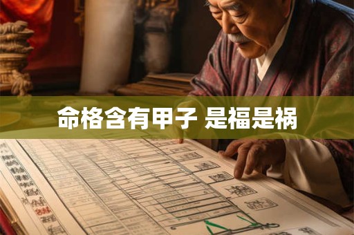 命格含有甲子 是福是祸