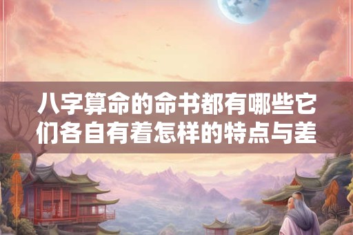 八字算命的命书都有哪些它们各自有着怎样的特点与差异 八字算命的命书都有哪些它们各自有着怎样的特点与差异