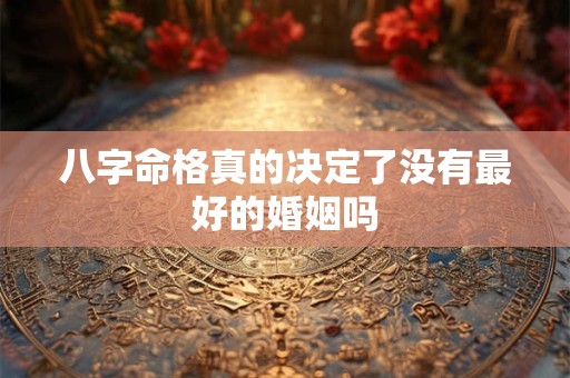 八字命格真的决定了没有最好的婚姻吗