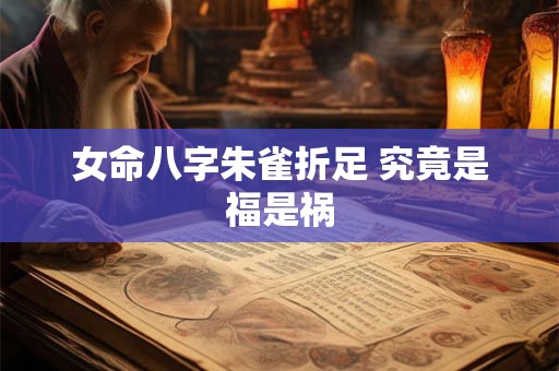 女命八字朱雀折足 究竟是福是祸