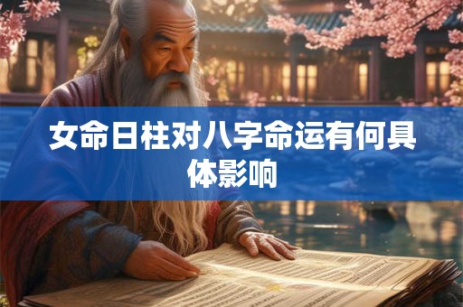 女命日柱对八字命运有何具体影响
