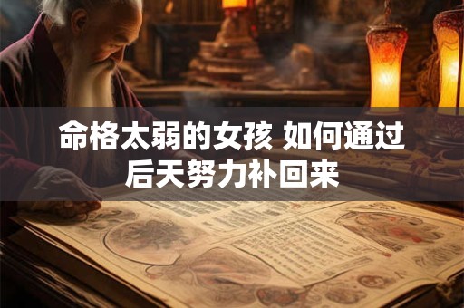 命格太弱的女孩 如何通过后天努力补回来